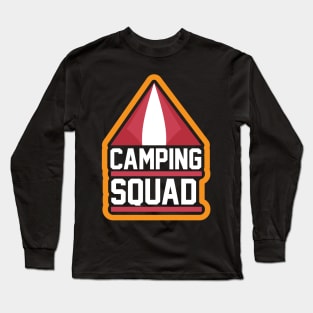 Camping Squad T Shirt For Women Men Long Sleeve T-Shirt